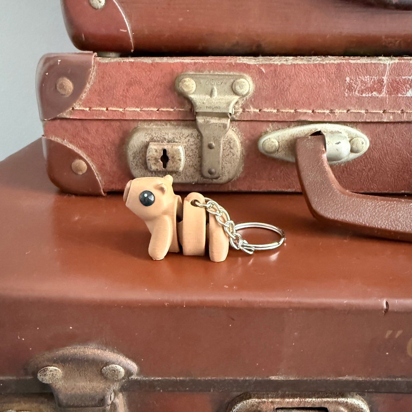 Jiggle Pet Plastic 3D Print Keychain - Capybara
