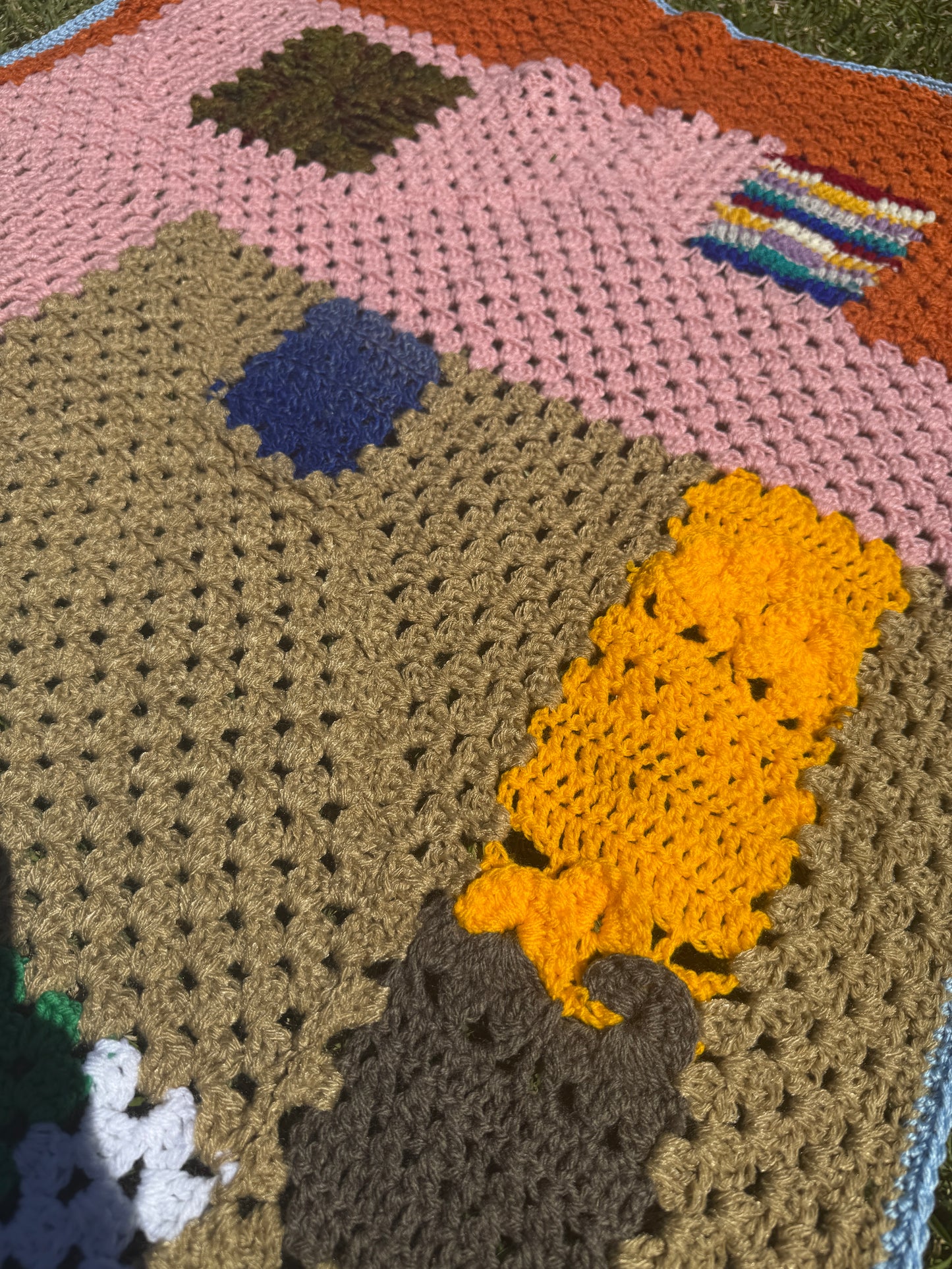 Patchwork Granny Rectangle Crochet Blanket – Handmade by Lyndsay
