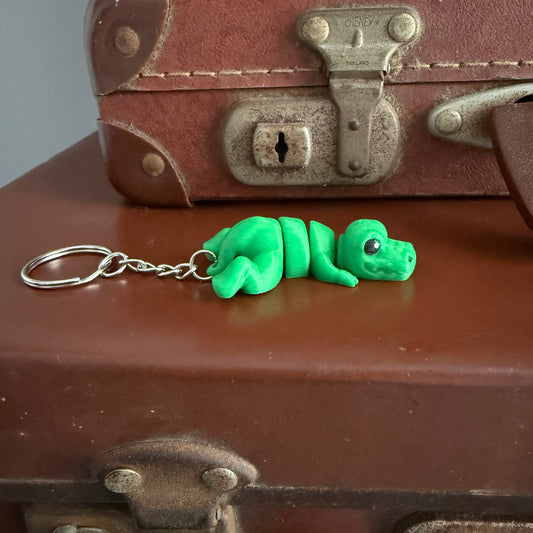 Jiggle Pet Plastic 3D Print Keychain  - T-Rex Dinosaur
