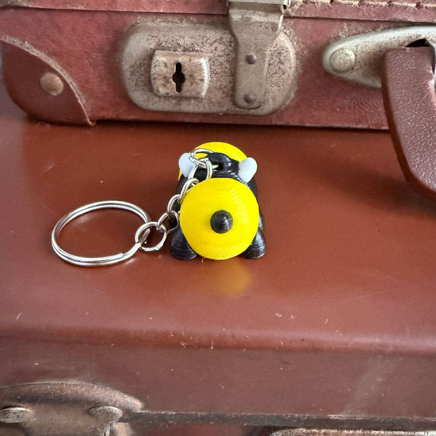 Jiggle Pet Plastic 3D Print Keychain  - Bumble Bee