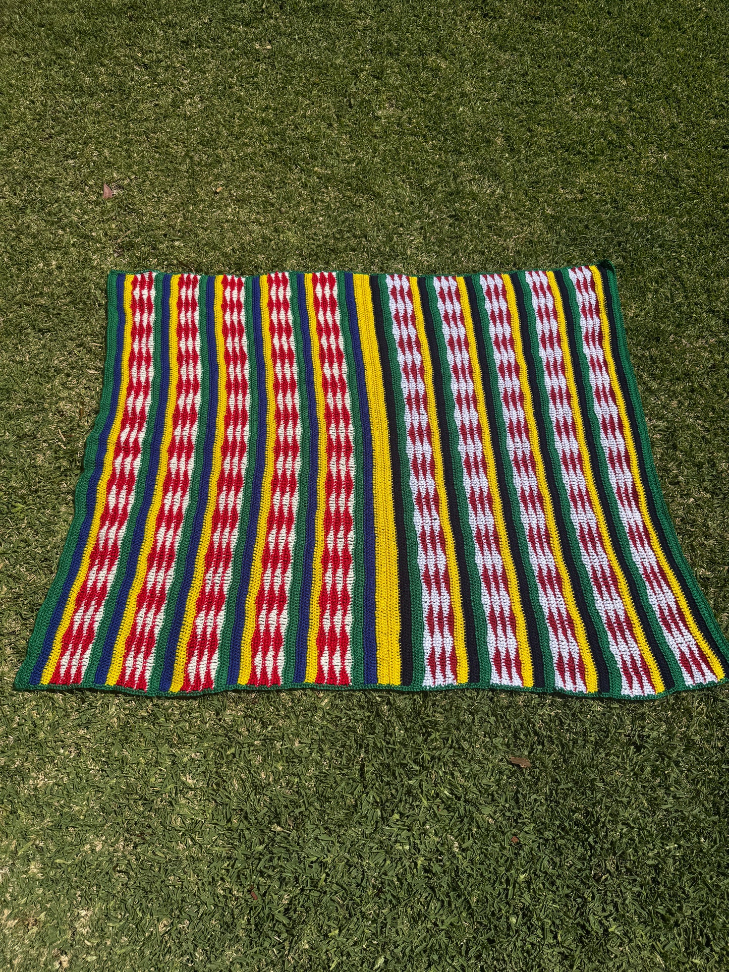 Handmade Crochet Acrylic Blanket – Wave Stitch Style – Handmade by Lyndsay