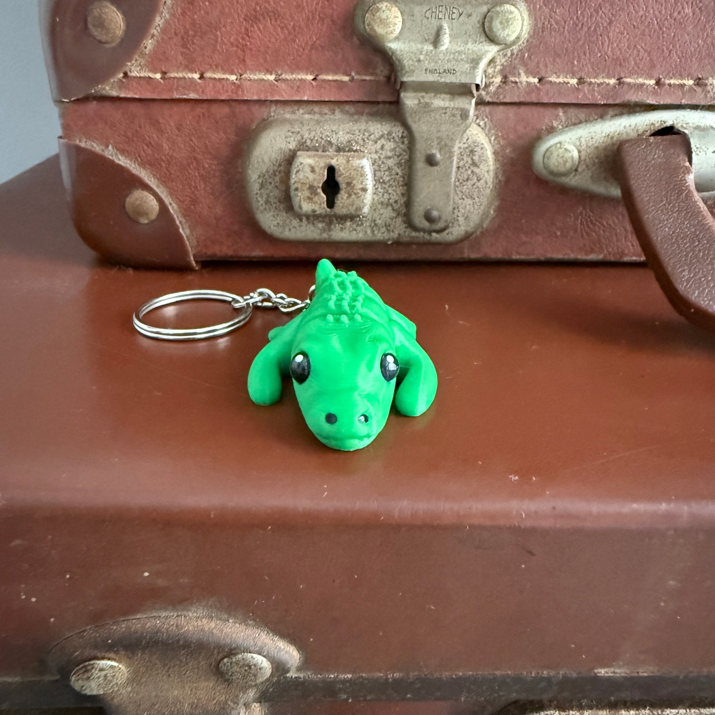 Jiggle Pet Plastic 3D Print Keychain  - Crocodile