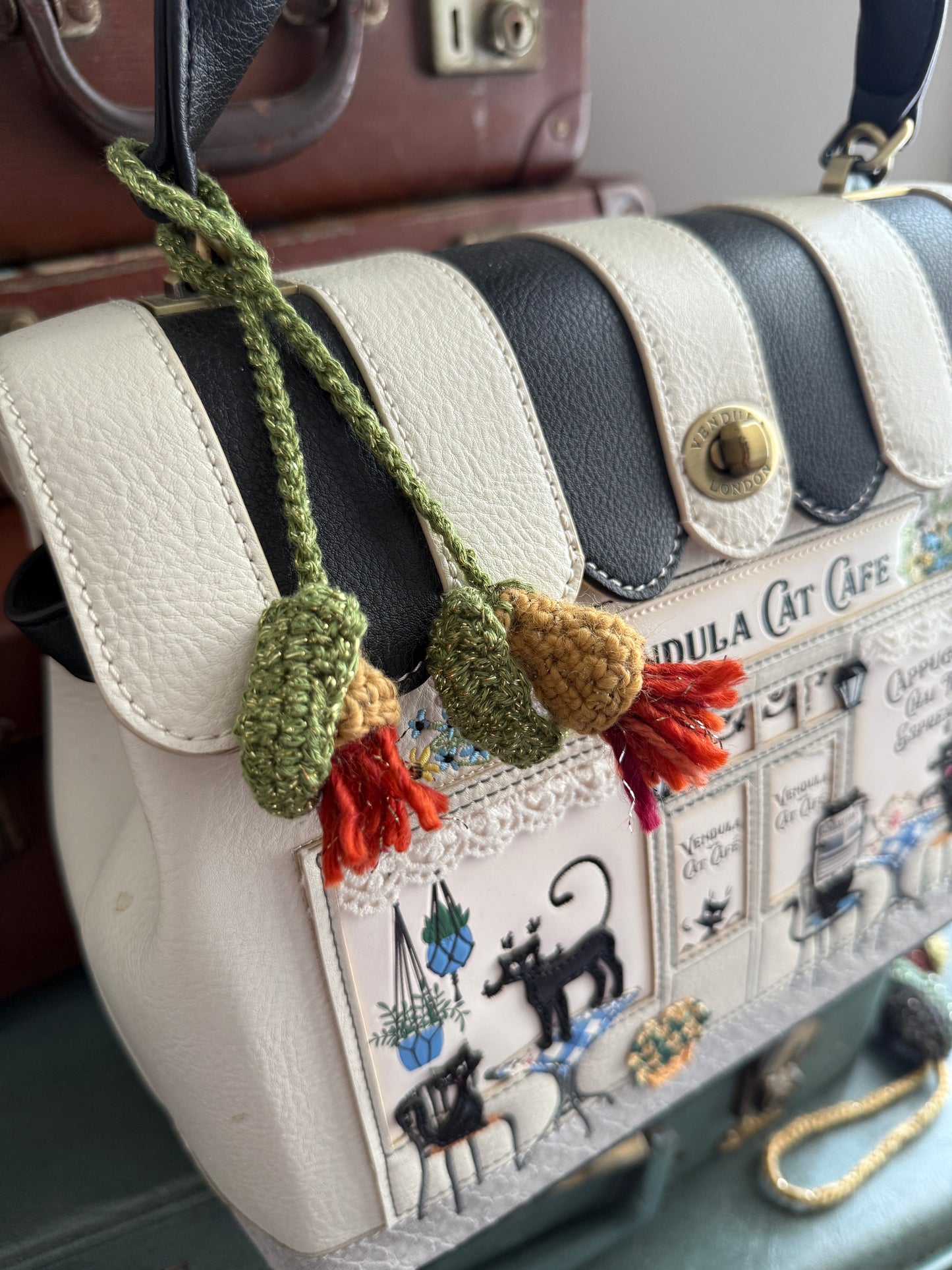 Crochet Amigurumi Charm — Decorative Car & Bag Accessory