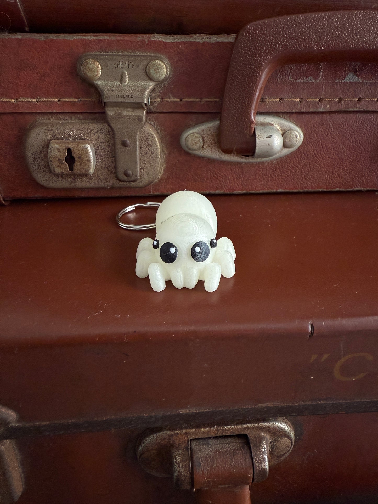 Jiggle Pet Plastic 3D Print Keychain  - Spider